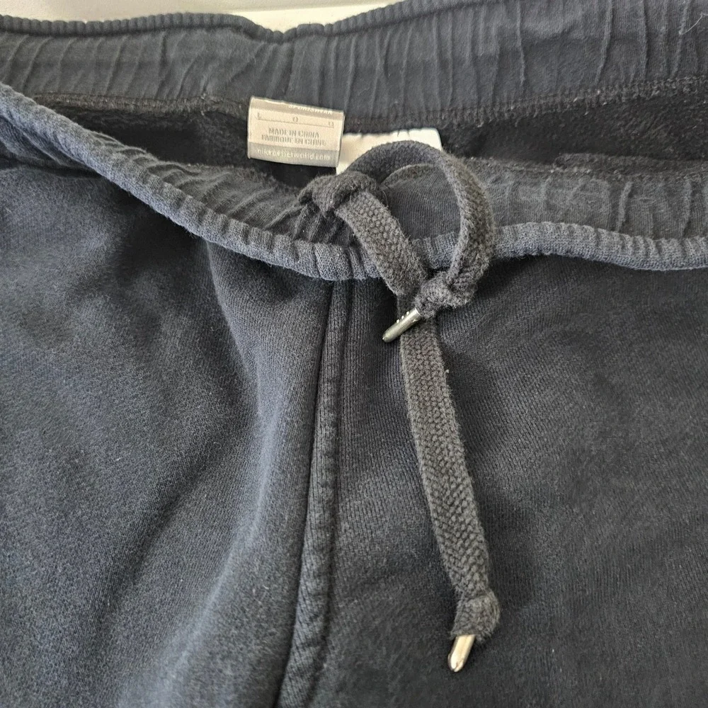 Nike Sportswear Fleece Sweatpants Joggers Large Black Embroidered Y2K Comfy